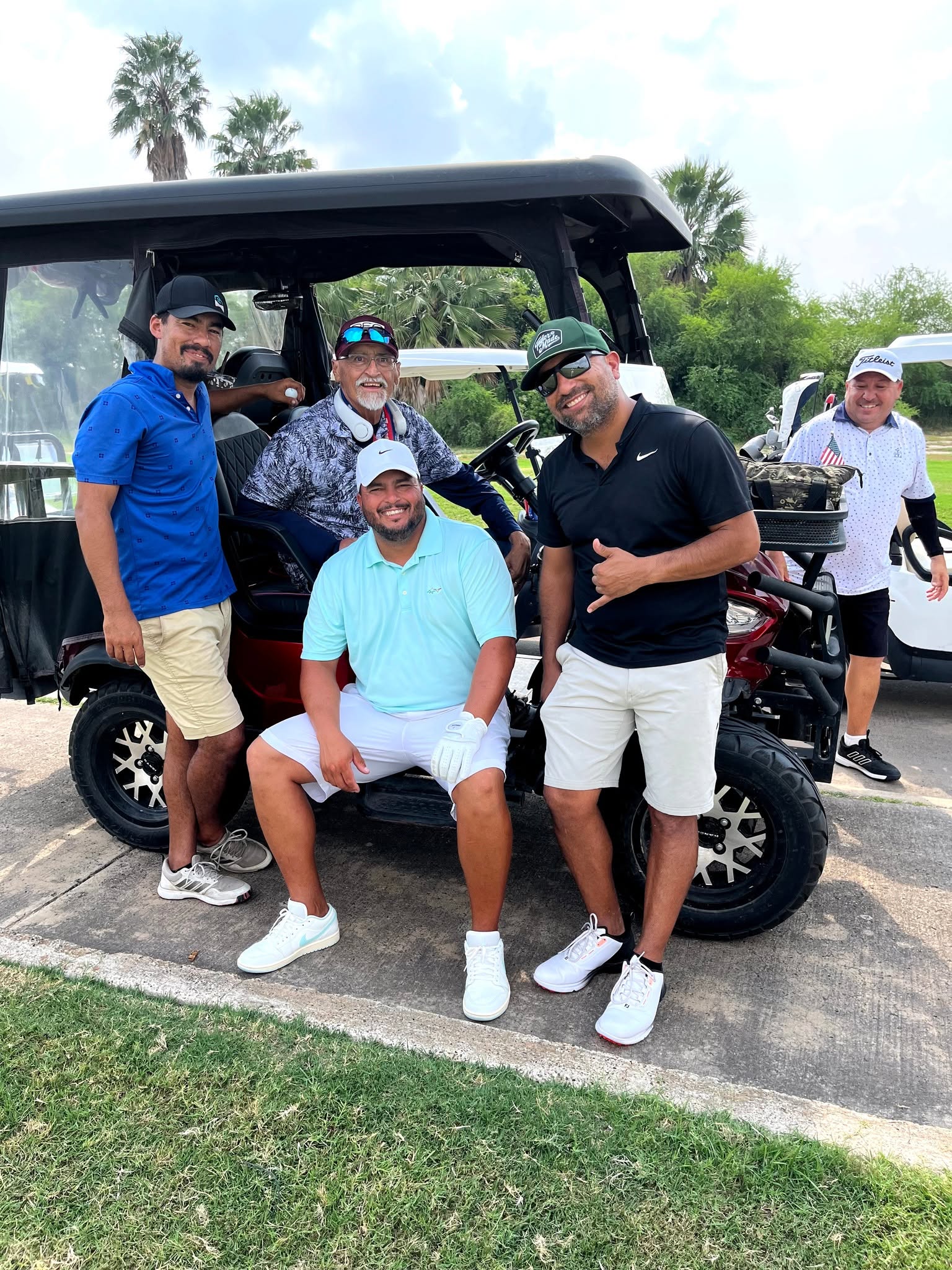 Friends enjoying a round together